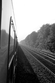 Berlin Studienfahrt 1987 - Blick aus dem Zug kurz vor Berlin